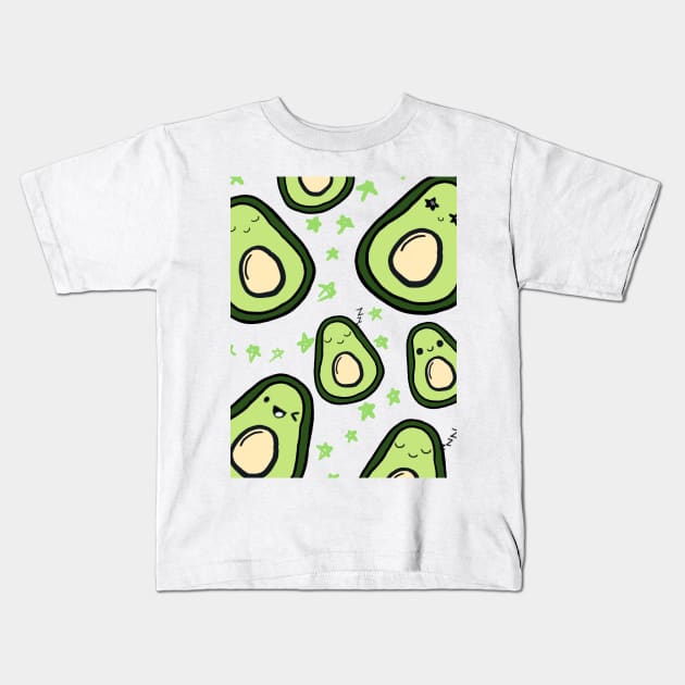 kawaii avocado Kids T-Shirt by SturgesC